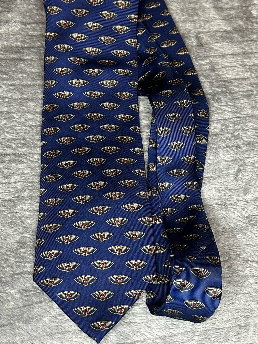 NOLA Couture New Orleans Pelicans NBA Silk Necktie Navy Blue Logo Men's Tie